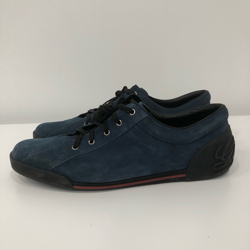 Gucci Men's Suede Trainer Sneaker Blue men’s 14